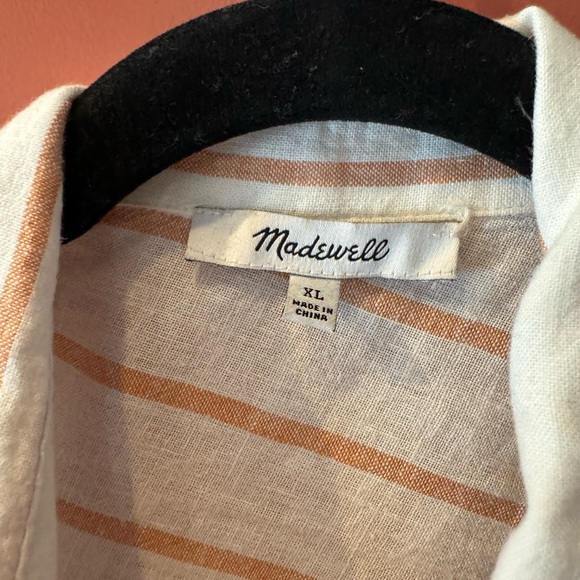Madewell Linen-Blend Courier Shirt in Textured Stripe - Picture 3 of 6